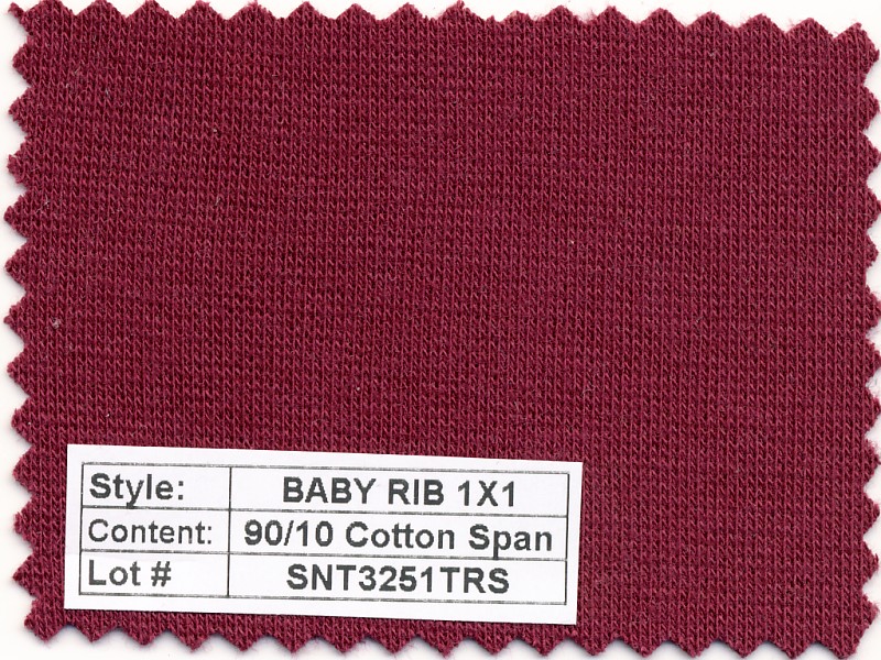 Baby Rib 1x1 Cotton Spandex